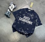 潮牌Gucci古驰轻奢珍珠立体彩绘棉质短袖T恤 定制主标辅料 水洗齐全 高品质珍珠立体硅胶印花 甄选250克32支紧密纺双纱纯棉面料！质感厚实但是透气性良好！有