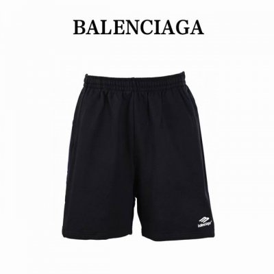 balenciaga巴黎世家Blcg 3B Sports Icon撞色短裤 原版6 购入开发定织380G全棉拉毛绒布 定染对色所有拼块 面料成品落水 并添加硅油