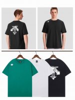 d07 Descente 迪桑特 官网同款 前幅经典立体压胶工艺，后幅个性Logo泼墨印花 230G 32支双纱紧密纯棉 S--Xxl5个码