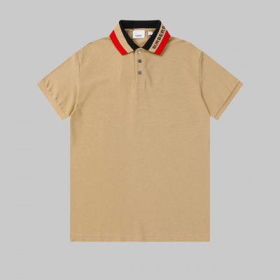 高品质 24Ss Burberry新款 珠地棉开筒反领短袖 舒适透气 洗水不变形不缩水 经典简约 精致时尚 细节呈现高端品质 男女同款 颜色 黑色 卡其色 码数