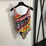 款号 8467 Dg*新款 不规则格子链条印花吊带连体泳衣，彩色，S-Xl，