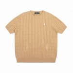 男款 拉夫劳伦Ralph Lauren圆领纯色小马刺绣Logo针织短袖 手感软糯，舒适亲肤，通身绞花编织设计，工艺复杂，耗时费力，圆领的设计，修饰脖颈线条和脸型