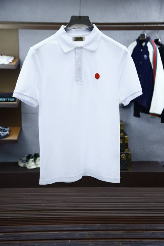 新品爱马仕- Ss夏季新品 男士胸前经典徽标刺绣珠地网眼商务休闲短袖polo衫 香港洋行渠道货 重磅高端级臻品 完美沿袭了prada家的精髓与基因 胸前衣身同色