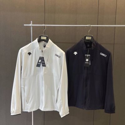 25春夏 Descente 迪桑特男士立领商务薄款夹克冰爽休闲皮肤衣防晒服 夏季新款户外休闲系列 超薄防晒皮肤衣，情侣款超薄透气！这才叫皮肤衣！全身立体剪裁、上