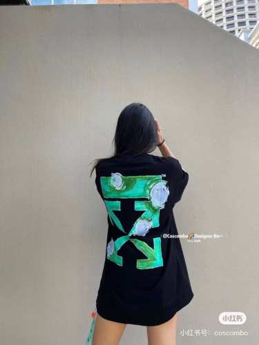 顶级版本 O34# -Off White Ss夏季新品刷漆手绘涂鸦箭头短袖T恤 男女同款- 1：1原版开模，Zp开发，完美还原原版，大厂制作，非市面小厂出品，精
