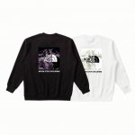 120 芯片版本 常青款 Thenorthface北面两色抽象山峰图案印花卫衣 2025春季新款户外休闲打底卫衣 男女同款 宽松版型 面料采用320G 双面布面