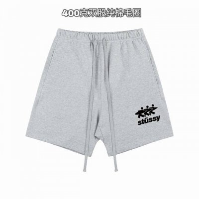 斯图西Stussy三人冲浪 基础款印花双股400克纯棉毛圈男女情侣款短裤 面料：独家定制面料采用400G纯棉毛圈面料市场找不到第二家，可以说一条短裤能穿5年毫不
