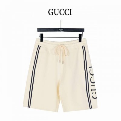 gucci 古驰 25Ss 侧边织带拼色Logo刺绣短裤 面料采用400G棉质太空棉面料，订染颜色后整蚀毛处理， 对照原版做丝滑超柔处理，布面肌理股线清晰明显，