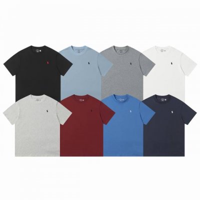 款号：A002 跑量价没优惠 拉夫劳伦Ralph Lauren圆领纯色小马刺绣Logo纯棉短袖 2 克 双纱面料 定织定染螺纹 原版贴纸 扫码可进官网 大版型宽