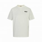 miu Miu 缪缪 25Ss 字母Logo发泡印花短袖 面料采用高克重280G重精梳棉 定制1:1螺纹 专柜级别精致车线 做工精细 面料舒适亲肤无异感 定制定