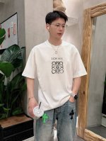 Loewe 罗意威 2025年春夏新品上新 三标齐全 丝光棉圆领短袖T恤 好货不用过多介绍 看细节 专柜码数：M-Xxxl 175 140建议L