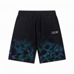 Dior 迪奥 字母绣花 手绘火焰手工涂鸦 Logo标识刺绣 五分裤、高品质纯棉 面料、特别手感、超级质感 舒适柔软透气 休闲宽松版型 潮流男女同款 短裤 颜色
