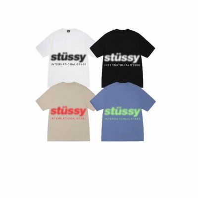 款号Xb2081# Stussy斯图西 Ss25 字母印花短袖T恤男女同款 230克纯棉圆筒布版型 两侧面不带缝线 正确版本与正品相同。区别市场通货。 颜色：白