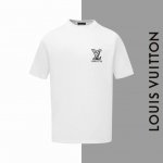 款号#Z22 Lv多标字母刺绣圆领短袖 Louisvuitton官网一致款式 面料：32支双纱280克纯棉面料 同缸同色织染螺纹 颜色一致 工艺：进口机器饱满万