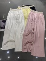 chanel 小香-新款前腰撞色阔腿裤 夏季冰丝面料上身Yyds 超级好看百搭显瘦 人手必备神器 四色 Smlxl
