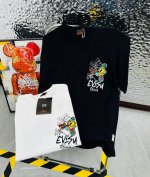 福神 带Nfc芯片识别高版本 Evisu 福神2025夏季新款印花休闲宽松情侣款 短袖T恤972 细节:版本一比一复刻，吊牌 领标 水洗 包装袋。水洗处有Nfc