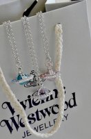实物超级通透实在貌美 实在精致 Vivienne Westwood西太后中号Orb满钻立体星球项链西太后土星渐变项链 配全套包装 夏日穿搭利器 就这个华丽丽的爽