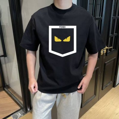 款号:F063 fendi 芬迪 25Ss 大师亲手设计潮牌新品印花圆领短袖T恤 春夏最新砖柜同步 Os落肩版型 - 260G双纱纯棉顶级面料 手感柔软 百分百