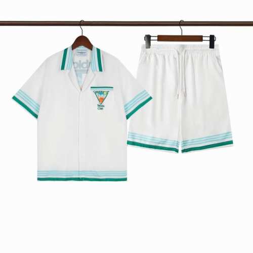 c261短袖衬衫 C361短裤双层内网 Casablanca卡萨布兰卡夏季新款休闲套装 男女同款 尺码M L Xl Xxl