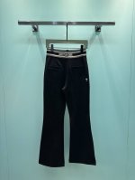 P310 D家织带小蜜蜂喇叭长裤 定制满Logo纯棉面料 上身垂落感很好！显瘦款 高品质 尺码Sml