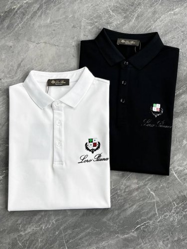 新品 贸易公司渠道臻品，系出名门，纯正血统品质，意大利原产出品，2025年春夏官方新品Lo*O Pi*Na男士高端商务休闲珠地棉短袖翻领Polo衫！颇具意大利典