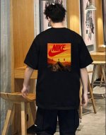 nike 耐克顶峰丽景圆领短袖半袖T恤 面料采用260克纯棉双纱食毛面料 双线二本针压线 久洗不变形 原版定制三标 高端进口印花 随意水洗 情侣可穿 男女同款