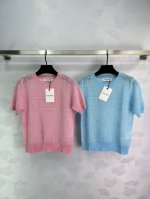 Valentin*25春夏新款针织圆领短袖 字母Logo提花点缀 Logo图案装饰 超薄透气舒适 经典百搭 尺码Sml T226B