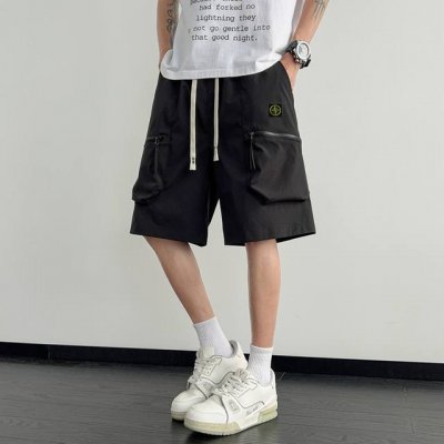stone Island 石头岛海外限定短裤，男女同款五分裤，海外限量款休闲裤，25Aw石头岛最新款，简约大方日常通勤首选，辨识度更高，宽松廓型 ，男女都可驾驭