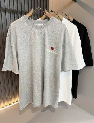 p210 Lululemon 露露乐蒙 2025春夏新款男女同款短袖T恤，意大利原厂订单渠道，极具个性高级风，标志Logo图案压绒工艺设计！情侣款纯棉短袖T恤！