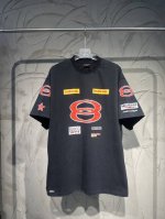 Balenciaga新款巴黎世家短袖双环印花字母T恤Sponsor Logos新款套装运动休闲T恤还有搭配的短裤纯棉面料310克洗水重工磨破割破工艺印花进口材质