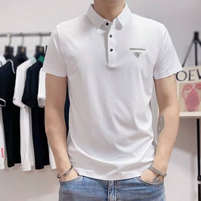 普拉达 新品上市！2025夏季新款Logo男士翻领Polo衫！经典休闲商务男款，高端男装的天花板级别的商务男款！简约时尚大气不失优雅，单穿内搭体面过人，品质控