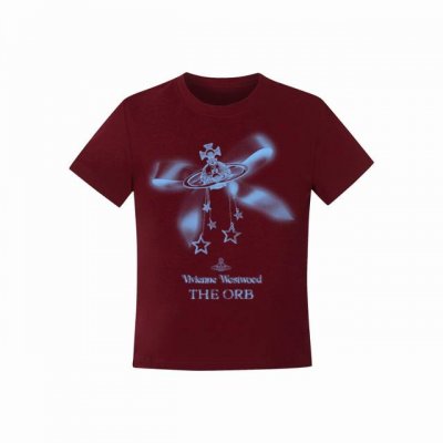 Vivienne West Wood 西天后薇薇安 2025夏季新款涂鸦系列土星设计款渲染蝴蝶结Logo正肩短袖T恤 女款 全网独家纯棉高品质 款号：Vi16