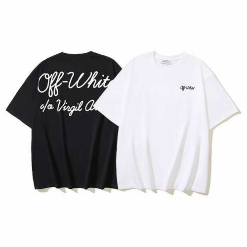 1124# Off-White纯棉260G重磅Script印花短袖T恤 黑色 白色 S M L Xl