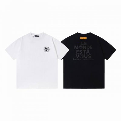 款号 Y152 louis Vuitton 路易威登人类与地球秀场会展菲董员工印花短袖T恤 lv 25Ss Uniforms For pharrell Un秀场