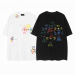 白底细节图 款号 2006-高端品质 Choice Herats彩色手绘短袖 面料 270G双纱纯棉 颜色 白 黑 尺码 S-Xl