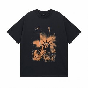 细节图 顶级版本.官网品质 #Balenciga巴黎##巴黎25Ss自由女神像直喷印花做旧短袖#官方原版一比一完美复刻 面料采用260G巴黎专用双纱高克重1比1