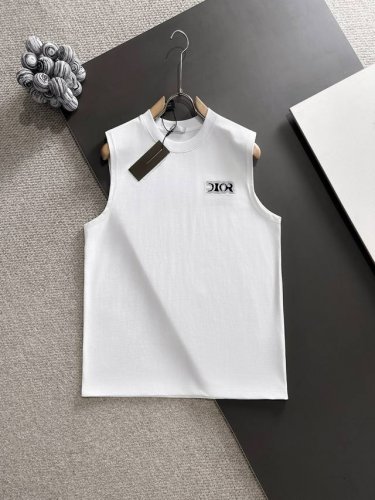 dior迪奥* 市场独家品质 爆款 2025夏款背心上新 原高版本 迪奥 面料采用340克高密度定制棉 不变形 不缩水 立体垂感爆表 工艺介绍：前幅采用本布压花