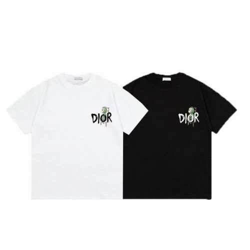 上新款号： D1019 Dior 迪奥 2025Ss印花字母短袖T恤 -面料：260G双纱纯棉短袖，配套320G纯棉罗纹 原版面料 官方同款 男女同款 颜色：黑