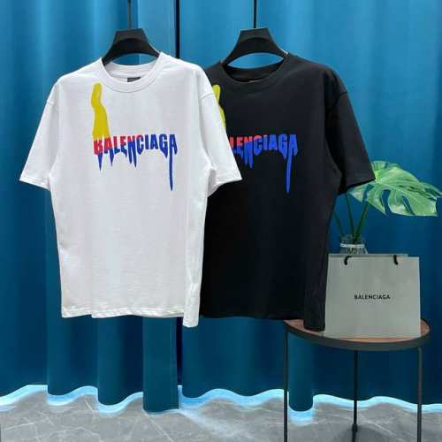 重磅高版本 balenciaga巴黎世家 新款 精品印花Logo短袖圆领T恤 男女同款 2510 轻奢高级 百搭又显瘦 280克重磅高克重面料 男女都可轻松驾驭