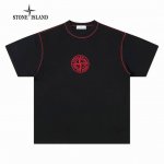 原单 款号：St078 上新 Stone Island 丨石头岛 蛇年限定红色罗盘徽章刺绣短袖T恤- 定制雅韵黑绸棉麻平纹料 细腻平滑 舒适亲肤 胸前标志性点缀