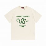 p100（隔天到） gucci 古驰 2025新款 蛇年限定 Guccify Yourself盘蛇字母Logo 男女同款 短袖T恤 ·定制300克100％双纱纯