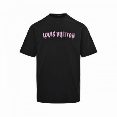 louis Vuitton 路易威登 大字母Logo印花短袖 面料采用260克重精梳棉 定制32支2*2螺纹 成衣经过水洗舒适亲肤无异感 定制定染面料 前后幅均