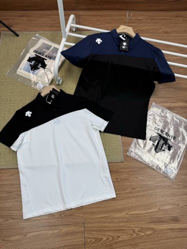descente 迪桑特2025年夏季男士夏季透气休闲商务短袖Polo衫翻领T恤！ 特定面料！！功能就是超弹速干，吸湿排汗功能那更加必须！ 面料亲肤舒爽，不粘身