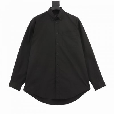 款号Y476 Balenciaga巴黎世家Blcg 23Ss 后背字母印花长袖衬衫 订织高密度纯棉府绸面料 目高密度网版，五种颜色浆料层层而成，缺一不可，全新定