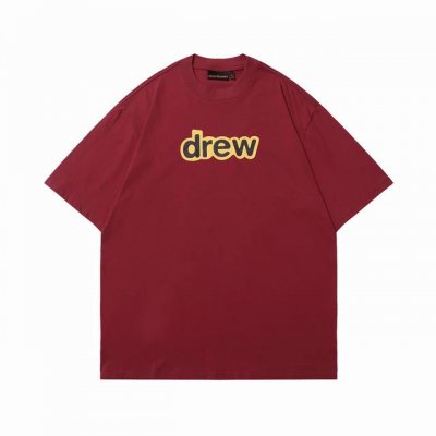 drew 字母短袖T #802 定织定染32支230克双纱棉面料 进口胶浆印花，领口纯棉螺纹定制，不易变形，可区别市场版本，开模新款吊牌 水洗标 原包装袋 码数