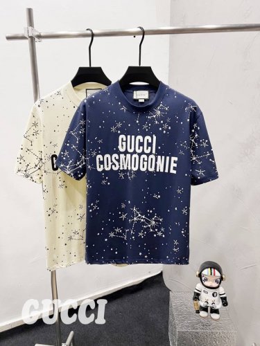 款F75 古驰 gucci 古驰 280克纯棉圆领短袖T恤 经典满印Gg字母Logo印花标识 官方同步 高版本 高品质 时尚个性 百搭潮流 纯原品质 原版面料