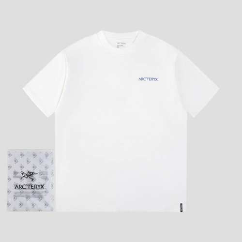 Arc'teryx 始祖鸟春夏新款280克高克重胸前印花 Logo短袖T恤印花T恤 始祖鸟字母Logo印花，高端32S双纱280克面料重磅面料，定制拉架罗纹同缸