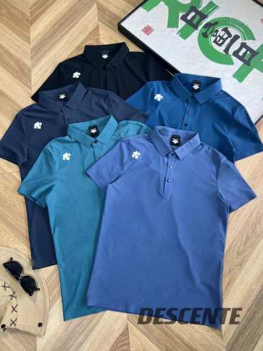 Descente 迪桑特 23Ss夏季短袖硅胶Logo翻领polo衫 户外冰丝速干短袖 官网专柜同步在售 精选科技面料 对于品质控和面料控者必入的单品！ 面料采