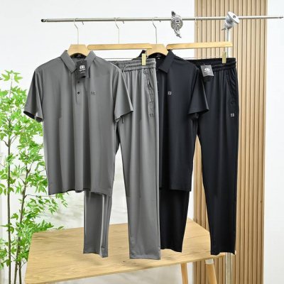 上新 米 款号 8826# kolon Sport 可隆 2025夏季新品冰丝速干短袖套装弹力十足 会呼吸有运动感休闲套装 凉爽不贴肉 质感无敌夏季薄款速干冰丝
