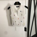 款号20252120 polo Ralph Lauren 拉夫.劳伦新款 彩色马球刺绣无袖翻领针织背心，白色，蓝色，黄色，黑色， 均码；胸围66，长45